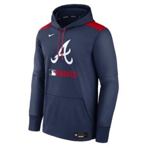 Custom Atlanta Braves  Authentic Pullover Hoodie - Mens