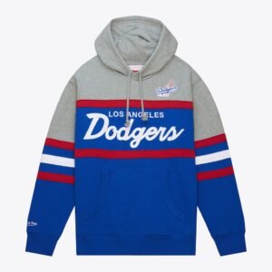 Men's Custom Royal Los Angeles Dodgers Head Coach Pullover Hoodie